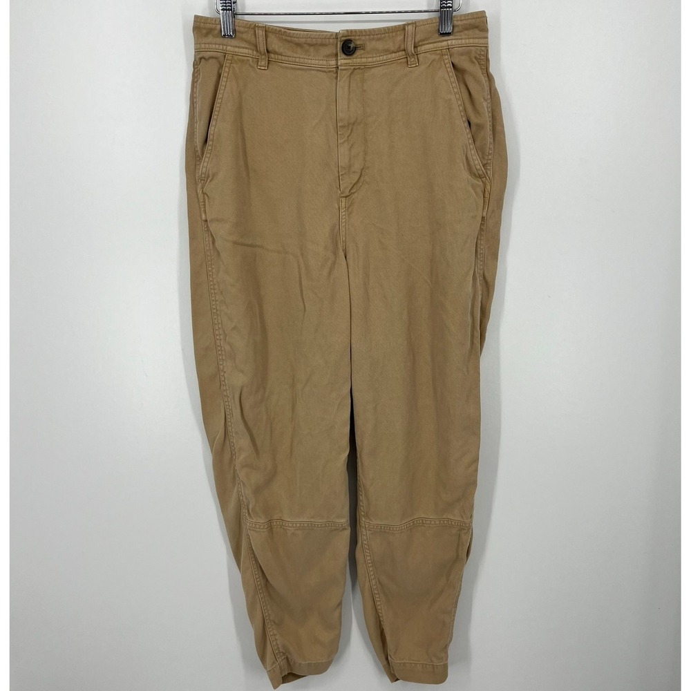 Everlane Womens Size 4 Beige Solid High Rise Lyocell Tapered Chino Pants